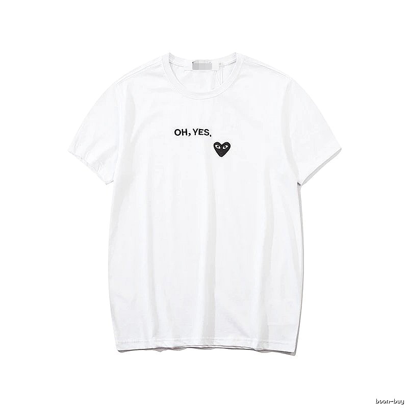 Comme des Garcons PLAY 2021-87 White Style 2187 Heart Logo T-Shirt Statement Graphic