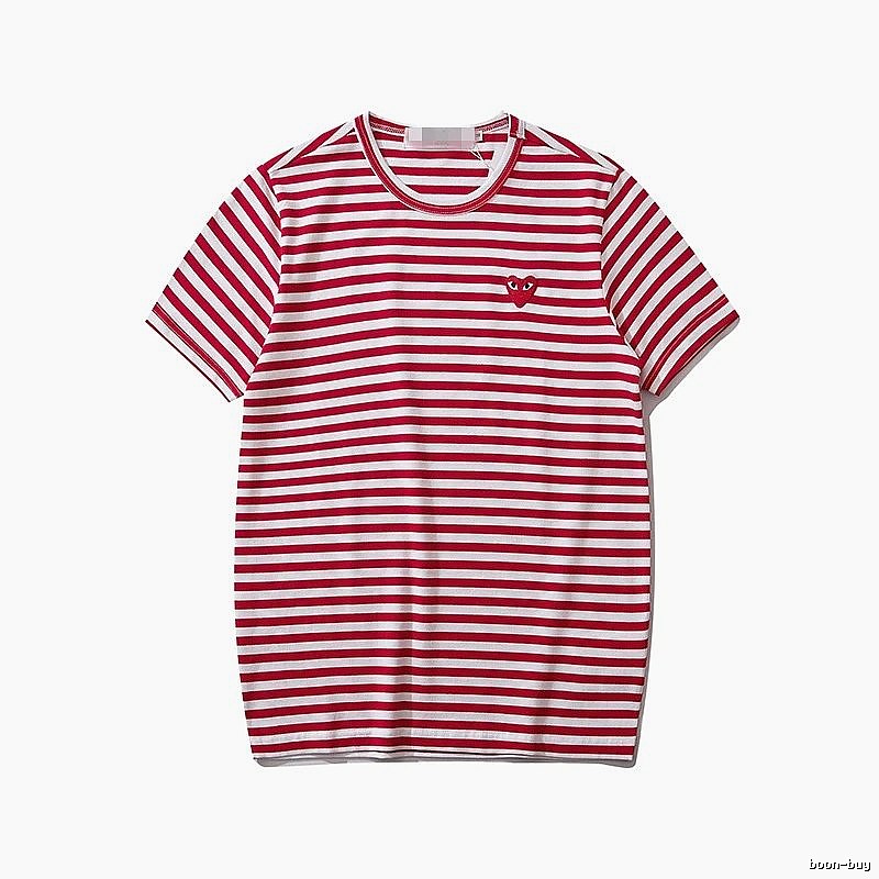 Comme des Garcons PLAY 2021-94 Red Style 2194 Heart Logo T-Shirt Relaxed Styling