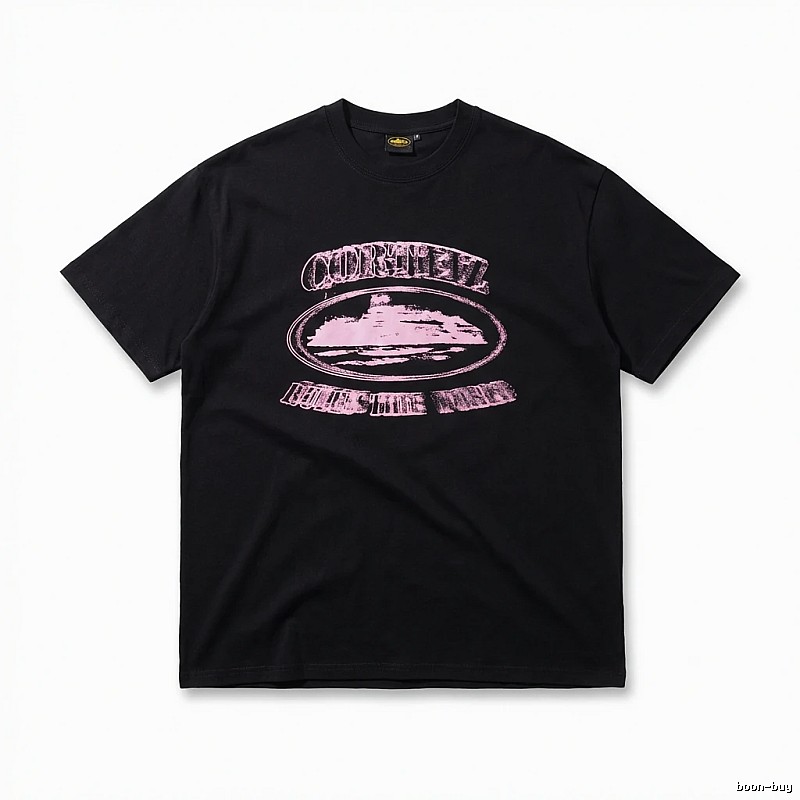 Corteiz Printed Trendy Black T-shirt