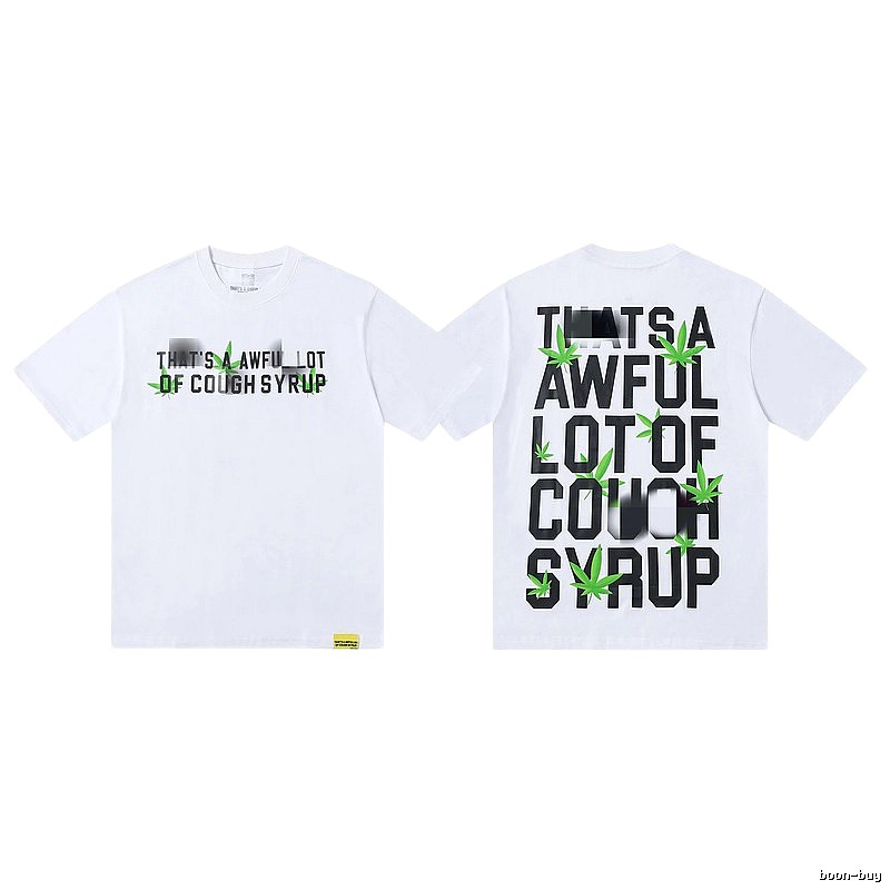 COUGH SYRUP Hemp Leaf Street Style White T-Shirt