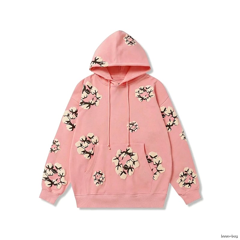 DENIM TEARS Floral Print Pink Hoodie