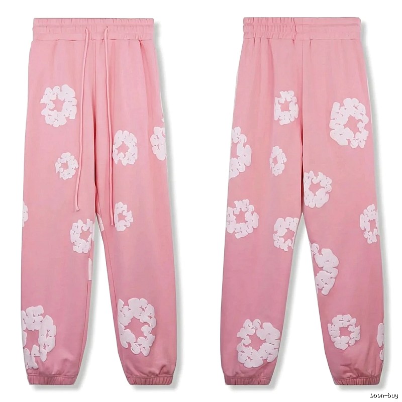 DENIM TEARS Flower Pink Sweatpants