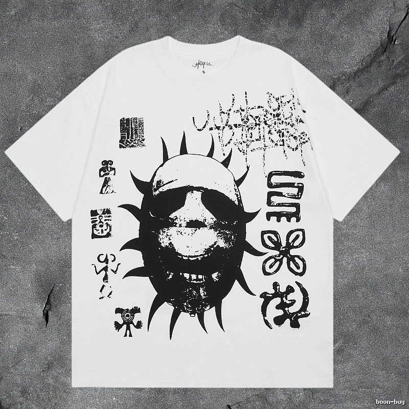 Denim Tears White Graphic T-Shirt Logo Detail