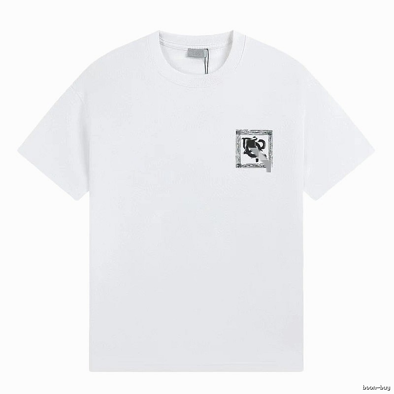 Dior Graffiti Print Minimalist Style White Short-sleeve T-shirt