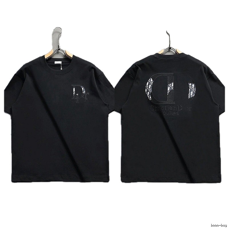 Dior Monogram Light Luxury Style Black Short-sleeve T-shirt