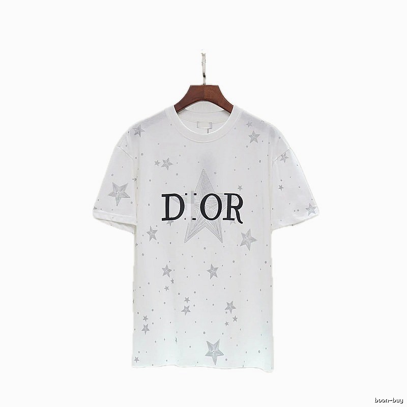 Dior Star Print Cool & Trendy Style White T-Shirt