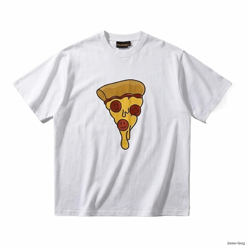 DREW Pizza Cartoon Style White T-shirt