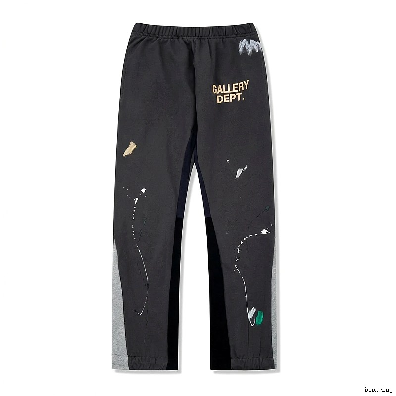 Gallery Dept Graffiti Style Black and Grey Sweatpants