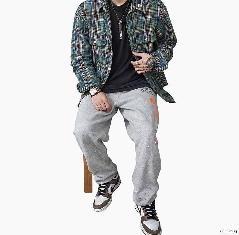Gallery Dept Graffiti Style Grey Sweatpants