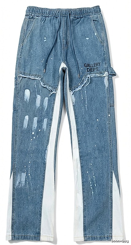 Gallery Dept Ripped Denim Blue Long Pants