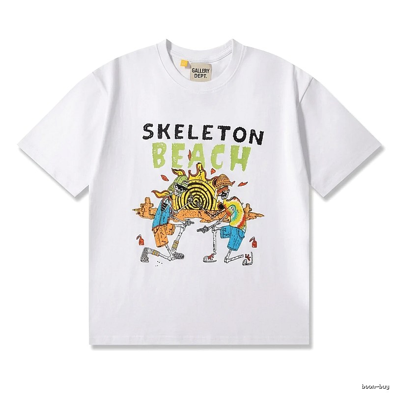 Gallery Dept Skull Beach Print White T-shirt