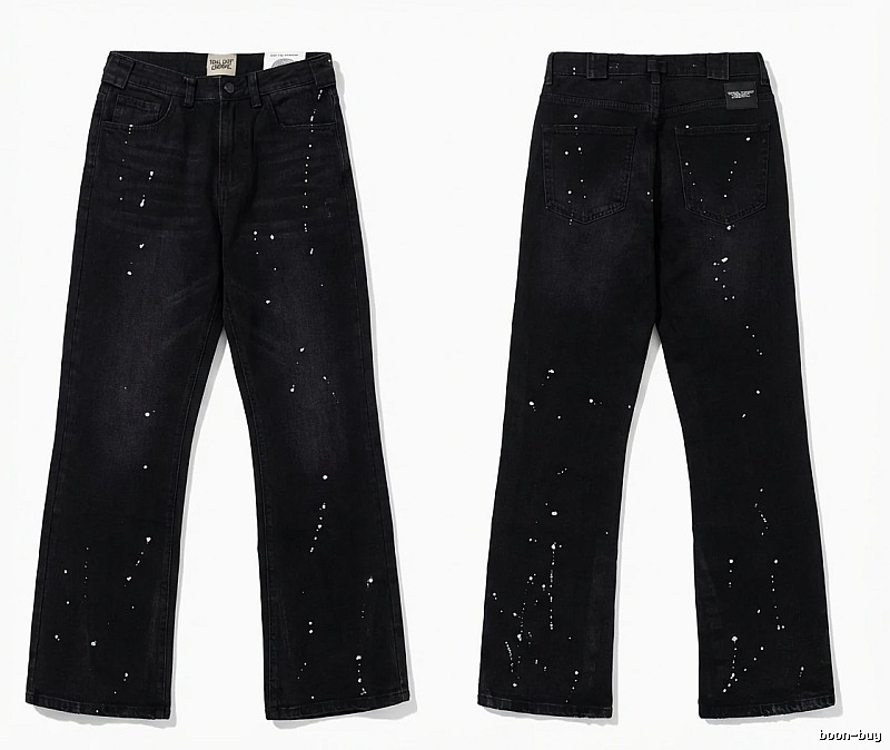 Gallery Dept Splatter-paint Style Black Jeans