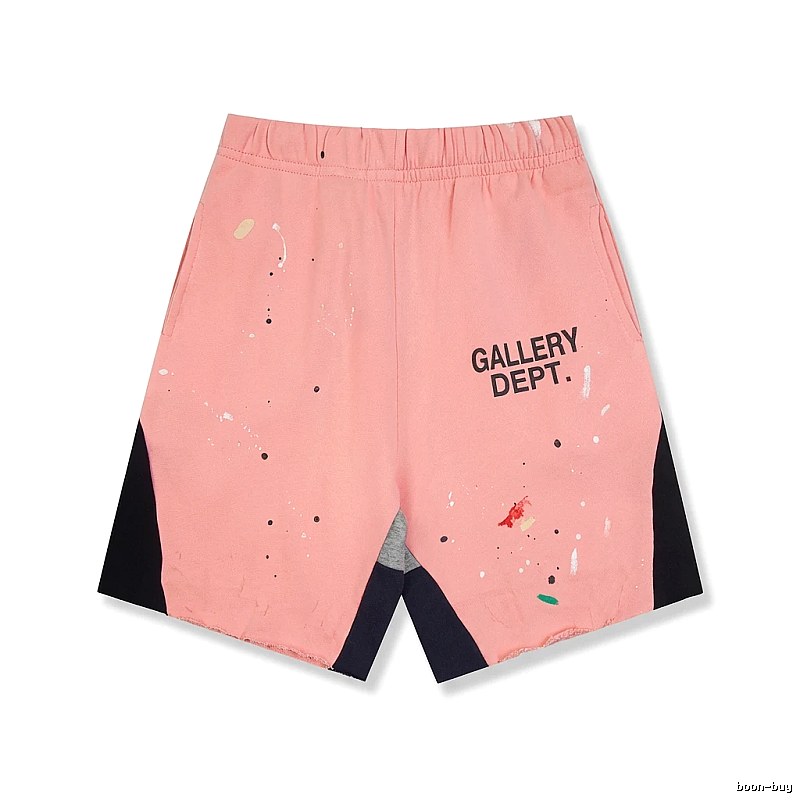 Gallery Dept splatter-paint style pink shorts