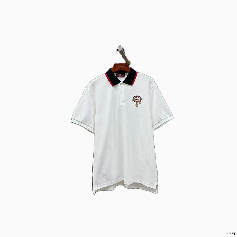 Gucci classic fashion white polo shirt