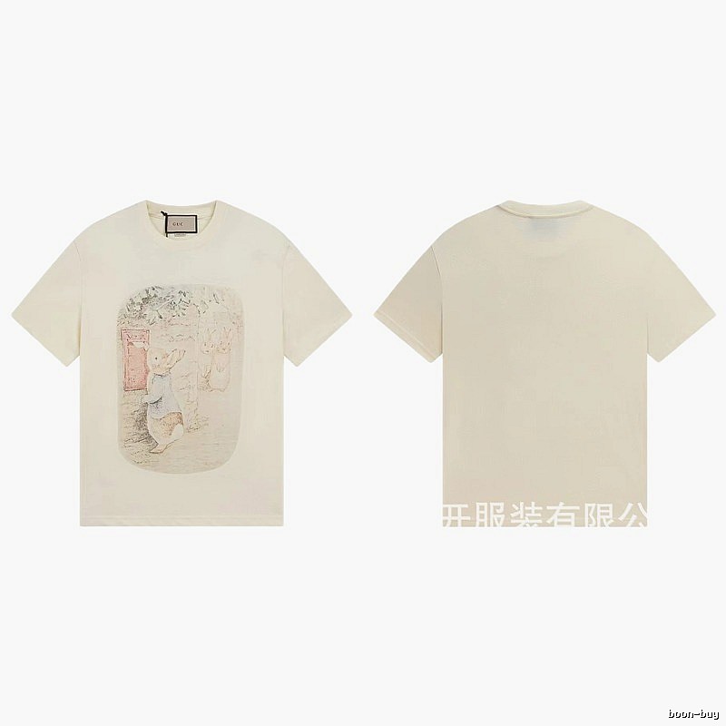 Gucci x Peter Rabbit Co-branded Vintage-style Off-white T-Shirt