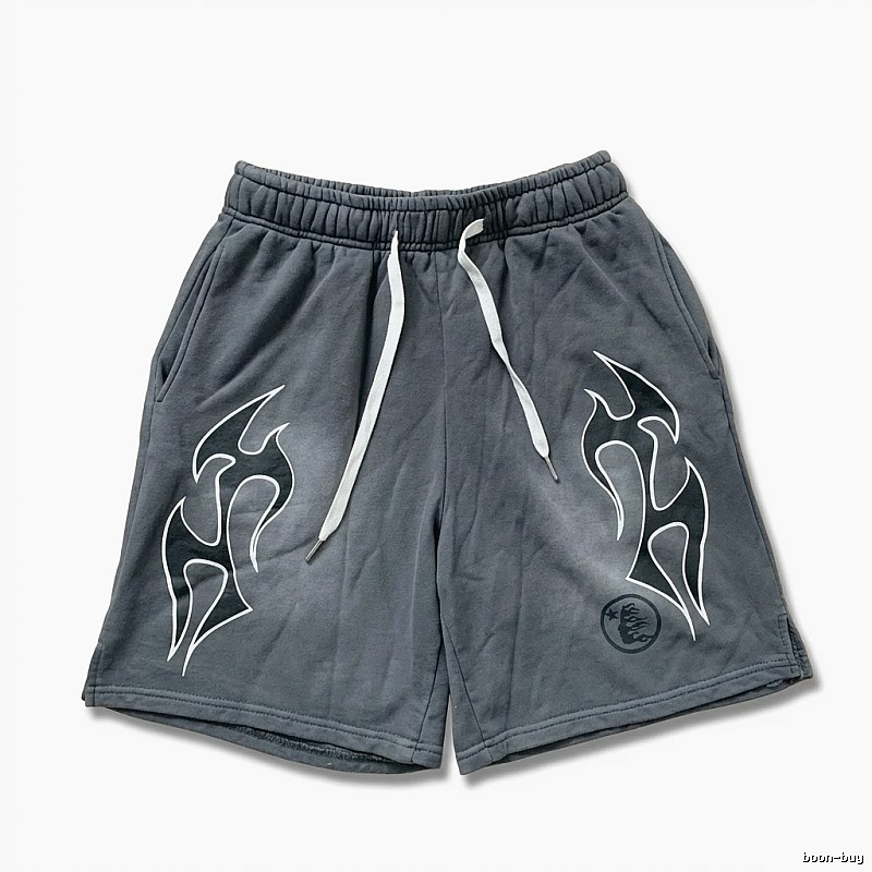Hellstar Flame Wind Grey Shorts