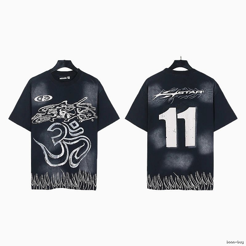 Hellstar No.11 Printed Street Style Black T-Shirt