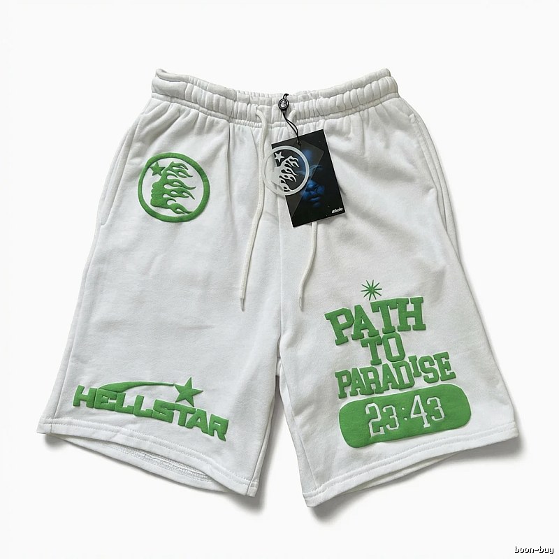 Hellstar trendy and cool style white shorts