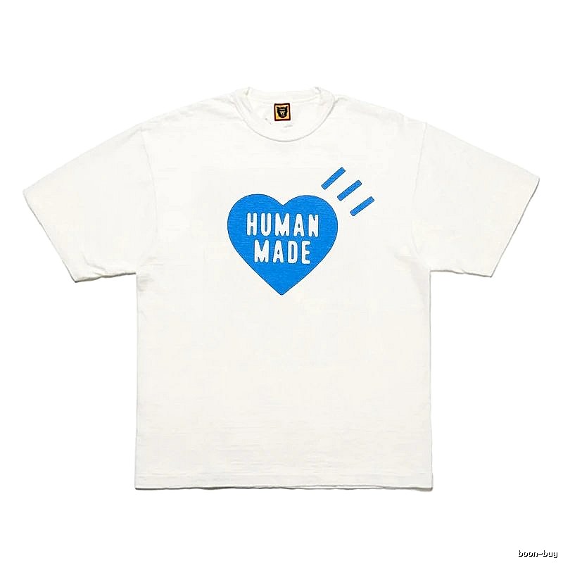 Human Made Resort Heart logo T-shirt Black Green Human for Travel Looks