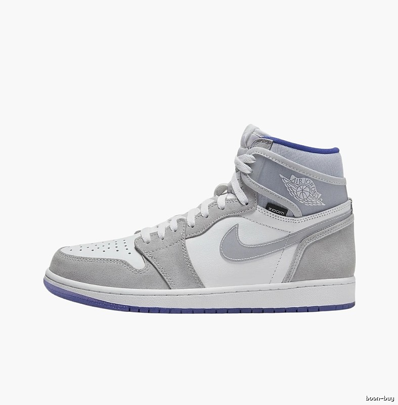 Jordan AJ1 High-Top Gray and White Trendy Shoes