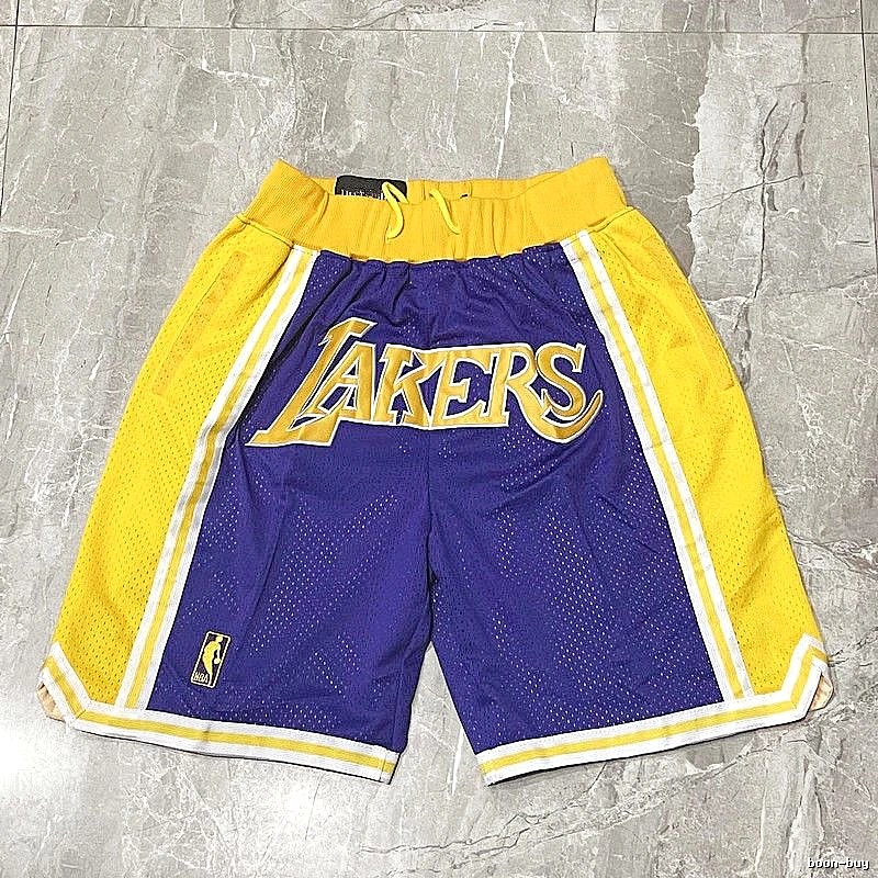 Lakers Casual Basketball shorts Yellow Lakers Mesh for Streetwear Looks