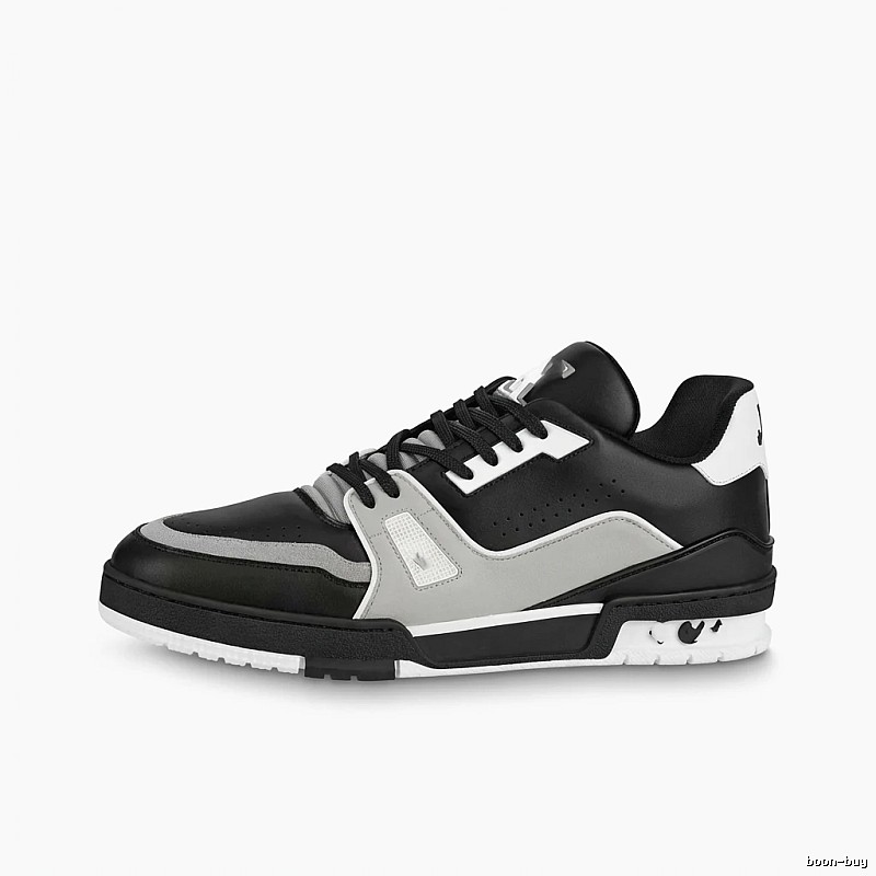 Louis Vuitton black, white and grey sporty style sneakers