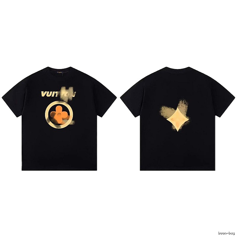 Louis Vuitton Blurred Monogram Trendy Black T-shirt