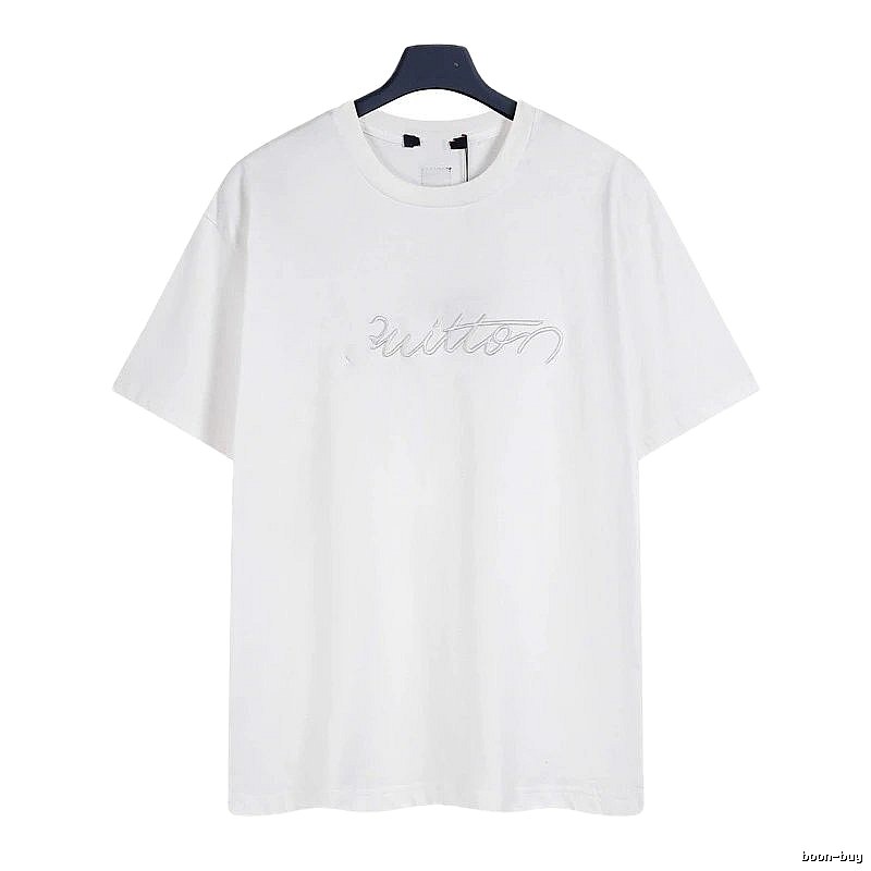Louis Vuitton Embroidered Minimalist Style White Short-sleeve T-shirt