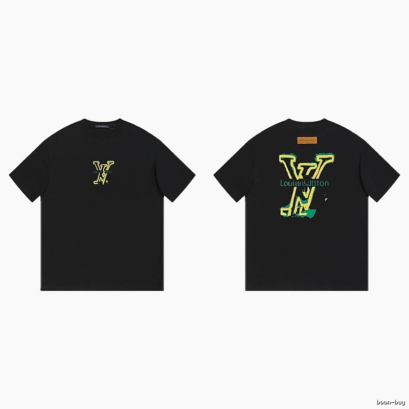 Louis Vuitton Graffiti Street Style Black Short Sleeve T-Shirt