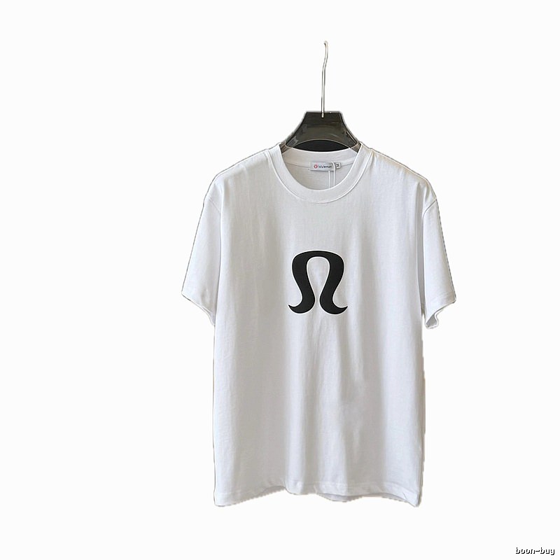 lululemon Classic Logo Casual Style White T-Shirt