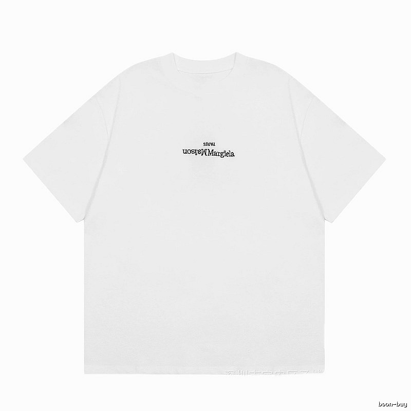 Maison Margiela Embroidered Minimalist Style White T-Shirt
