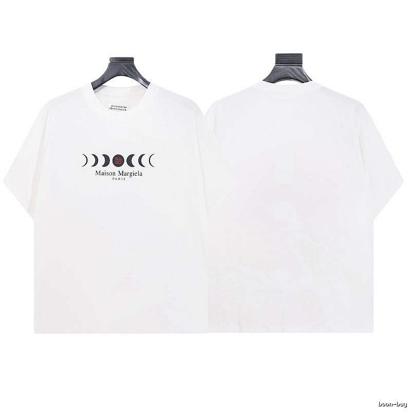 Maison Margiela Lunar Phase Minimalist Style White Short Sleeve T-shirt