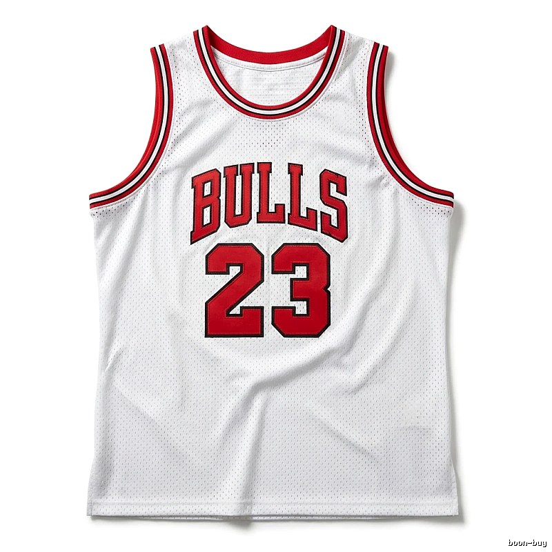 Michael Jordan retro-style white and red jersey