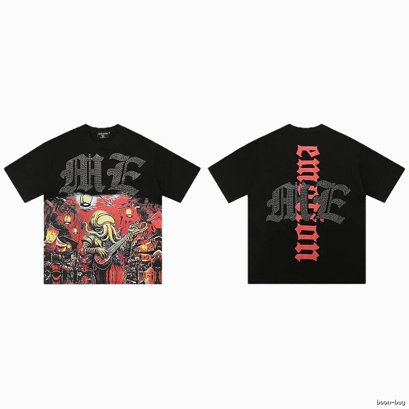 Mixed Emotion Cthulhu Gothic Style Black T-Shirt