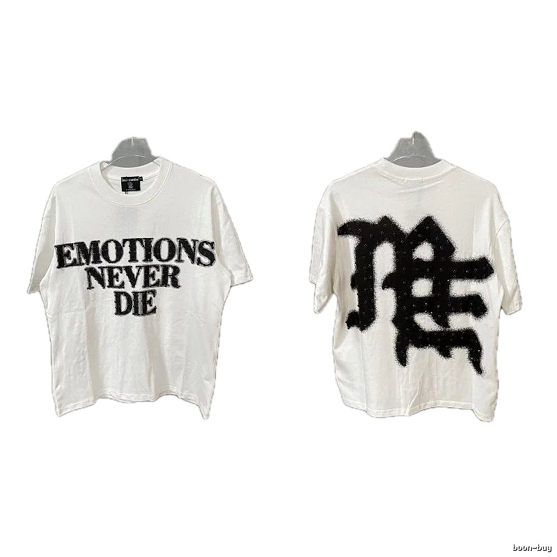 Mixed Emotion Graffiti Street Style White T-Shirt