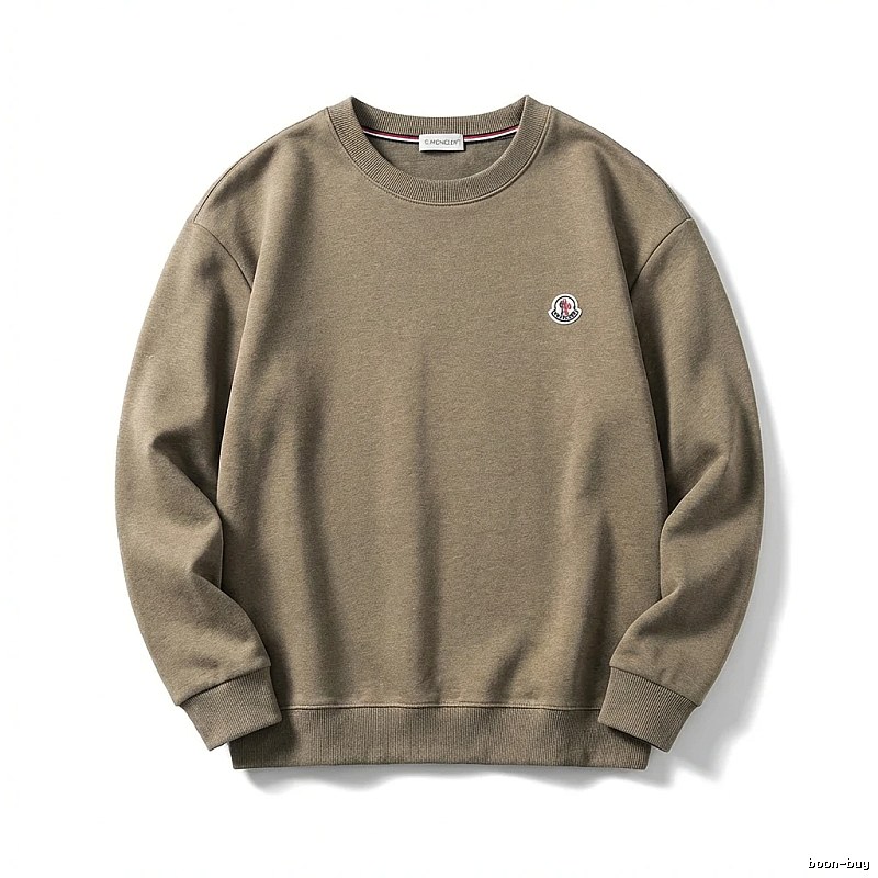 Moncler Crewneck Simple Style Sweatshirt (Khaki)