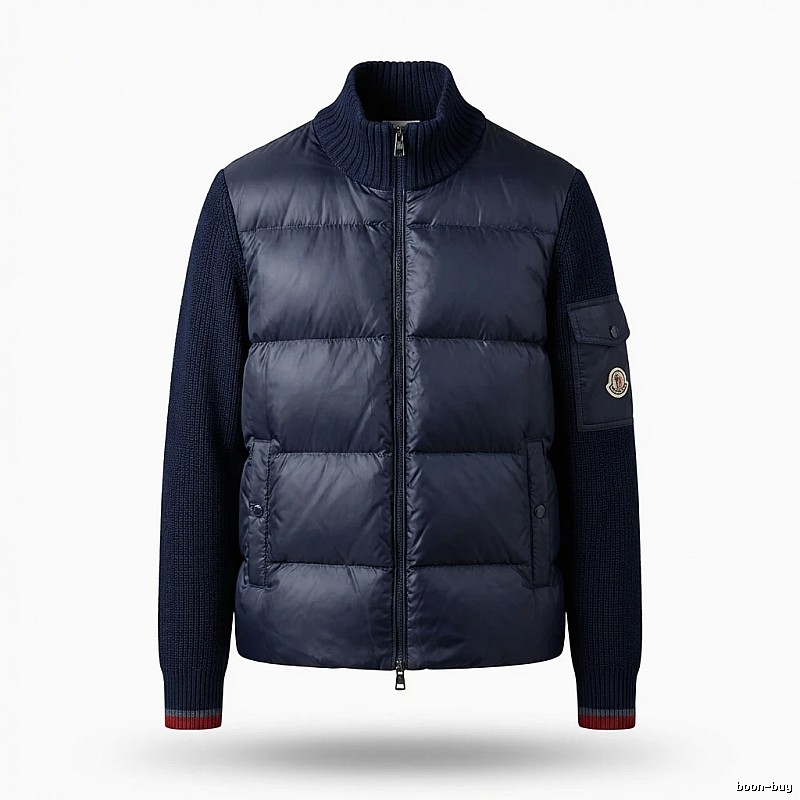Moncler knitted and spliced down jacket