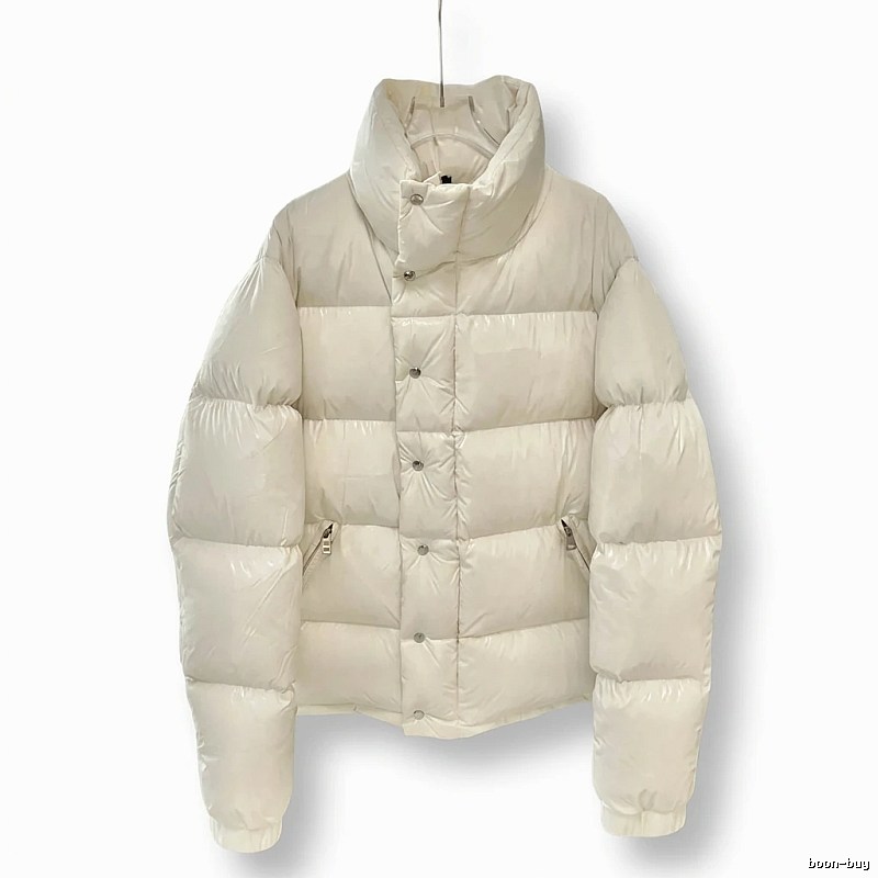 Moncler minimalist style off-white down jacket