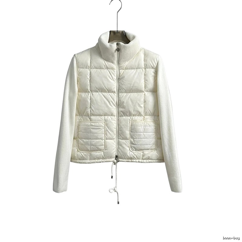 Moncler retro-style white down jacket