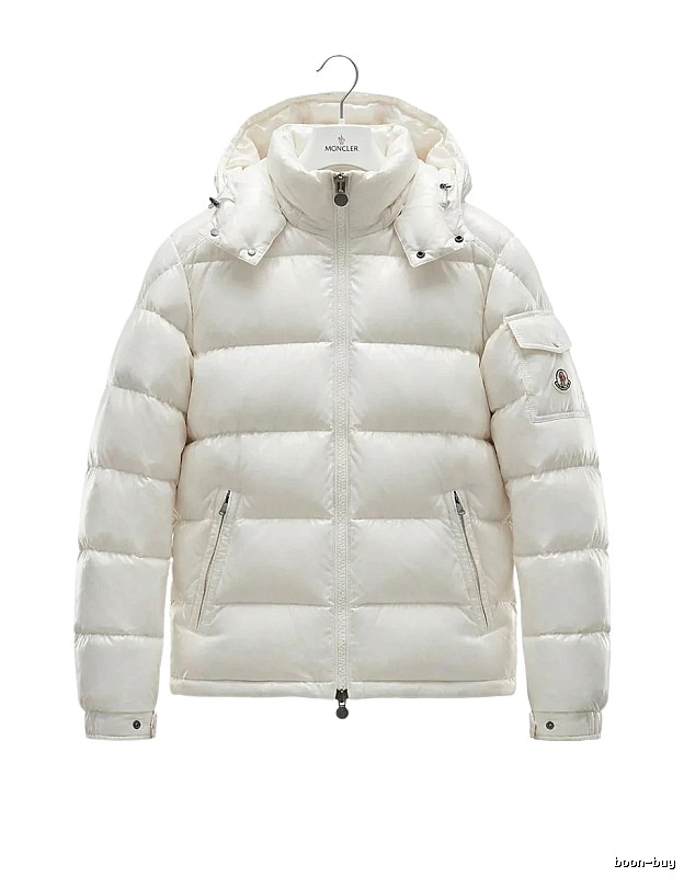 Moncler shiny and fashionable white down jacket