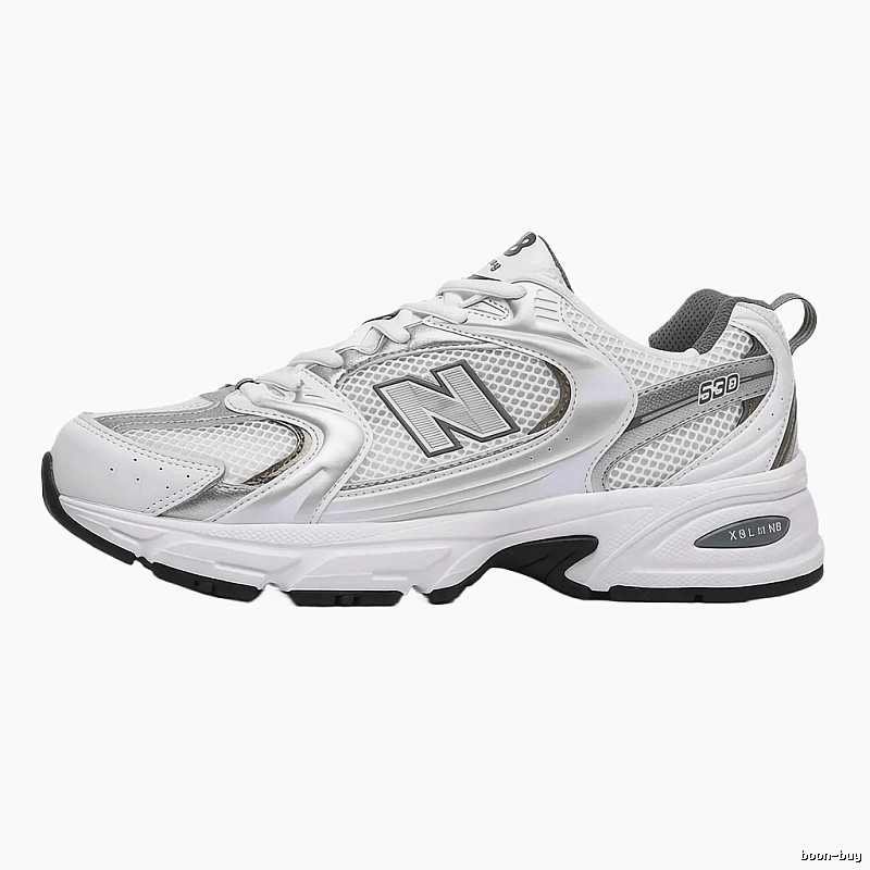 New Balance 530 retro-style white shoes