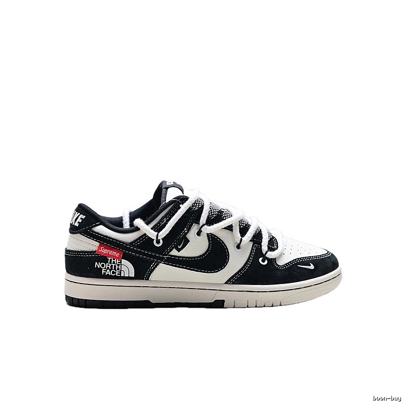 Nike co-branded black and white sports shoes