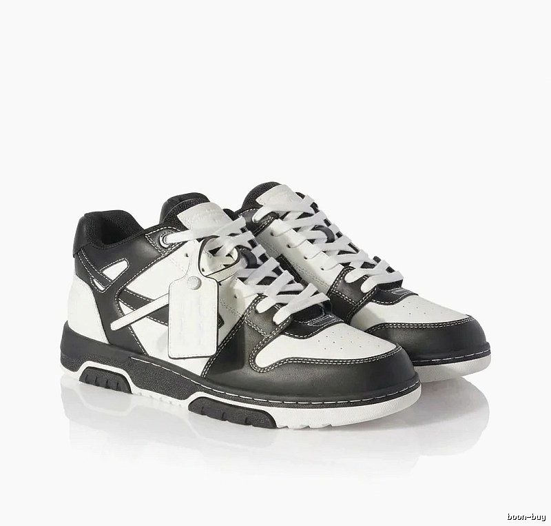 Off-White black and white spliced style board shoes