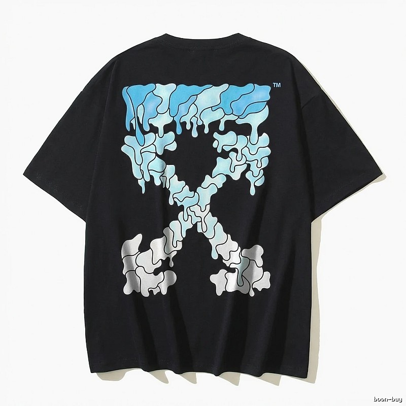 Off-White Gradient Style Black T-shirt