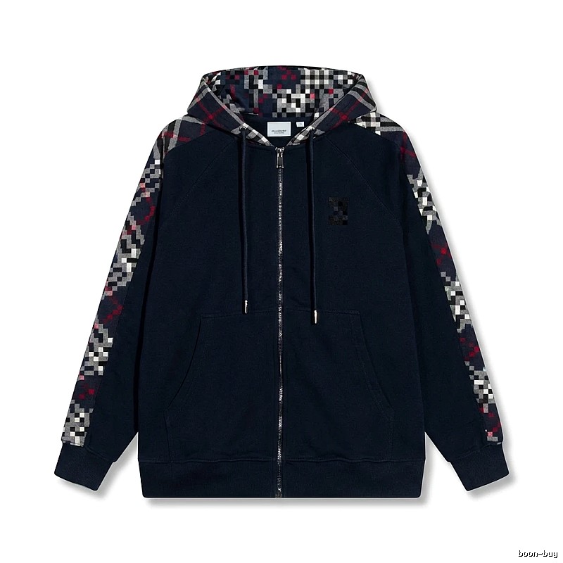 Other checkered patchwork style hoodie
