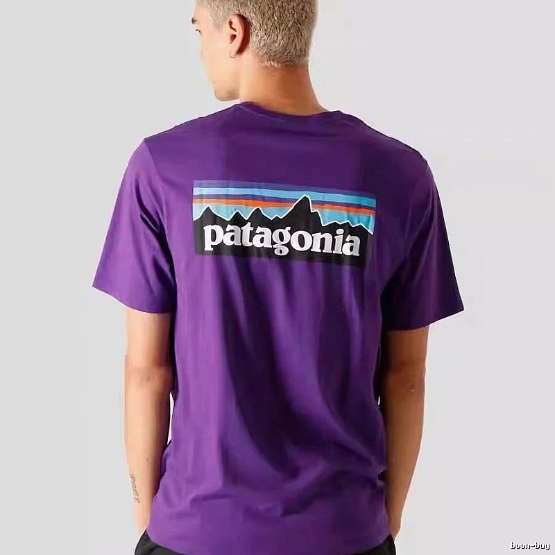 Patagonia Purple Logo T-Shirt Statement Graphic