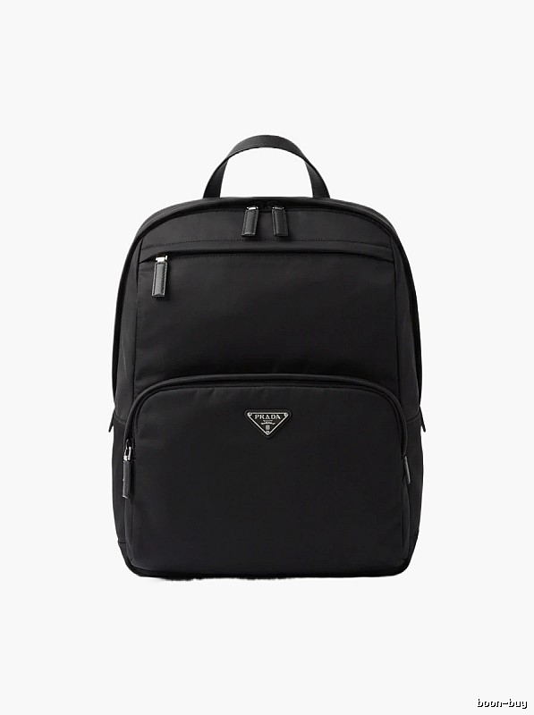 Prada classic simple style black backpack