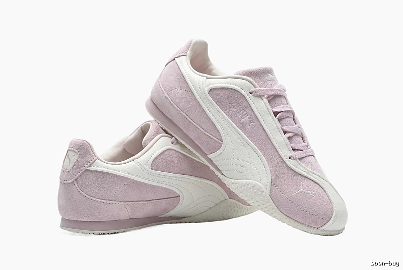 PUMA Retro Pink and White Athletic Shoes