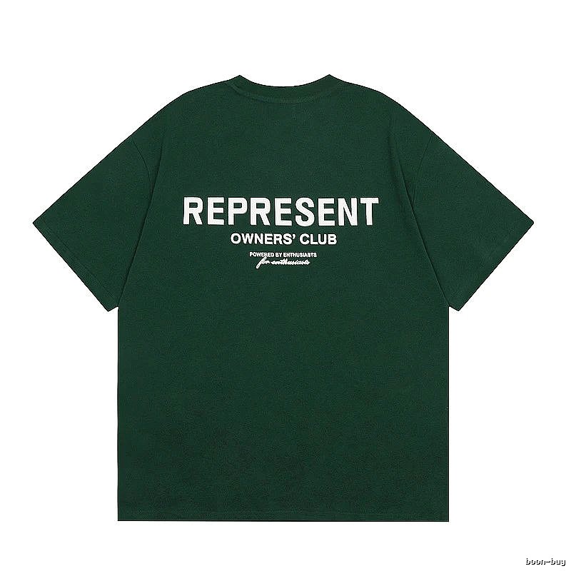 Represent Green Style 801 Owners Club T-Shirt Streetwear Look Logo