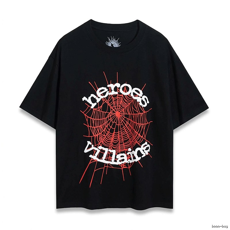 Sp5der Spider Web Style Black T-shirt